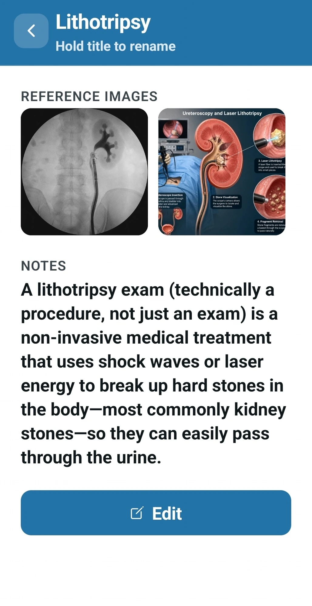 Cystogram exam guide with multiple views and supplies in X-Ray Vault