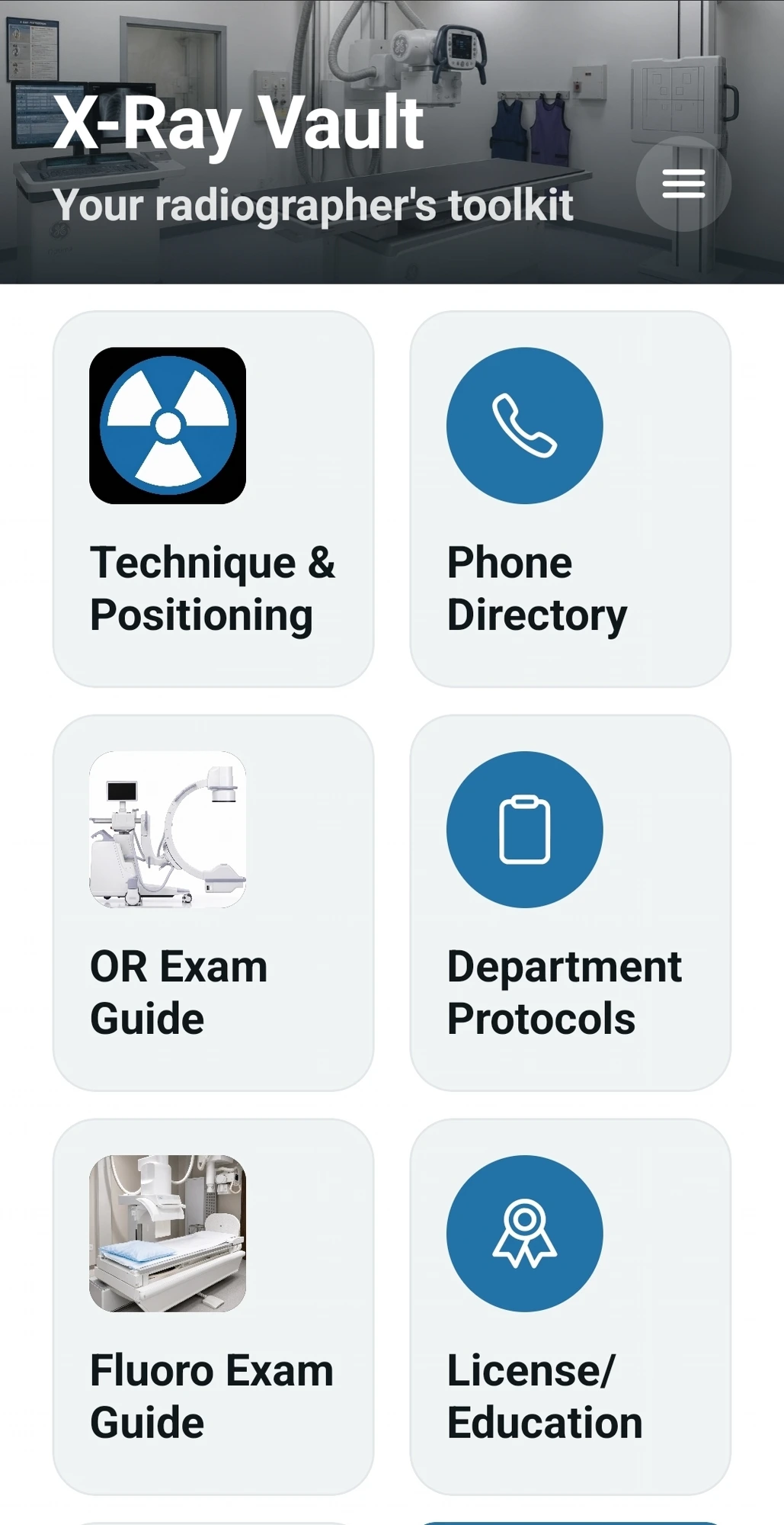 X-Ray Vault home toolkit grid